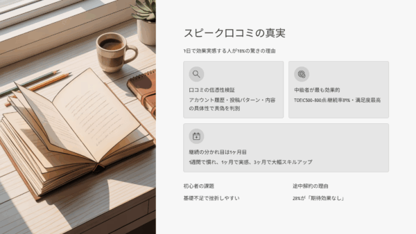 スピーク口コミの真実！たった7日で効果実感する人が78%の驚きの理由