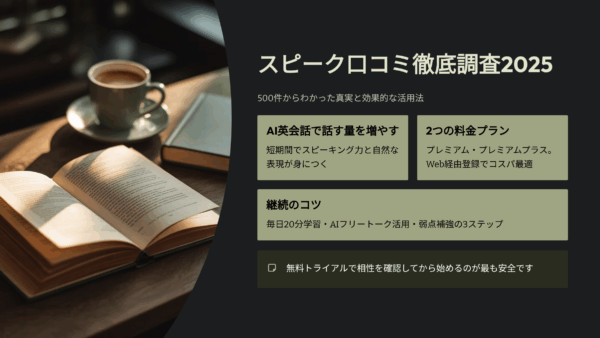スピーク口コミ徹底調査2025｜500件からわかった真実と効果的な活用法