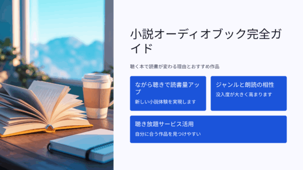 小説オーディオブック完全ガイド｜聴く本で読書が変わる理由とおすすめ作品