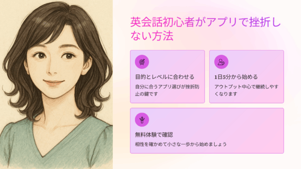 英会話初心者がアプリで挫折しない方法｜選び方の正解はコレ