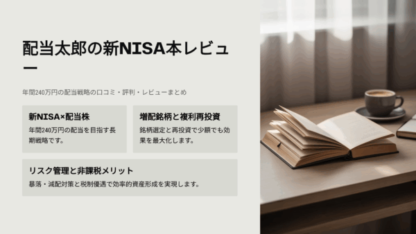 配当太郎の新NISA本レビュー：年間240万円の配当戦略の口コミ・評判・レビューまとめ