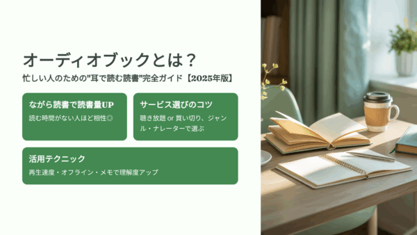 オーディオブックとは？忙しい人のための“耳で読む読書”完全ガイド【2025年版】