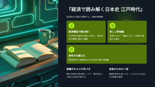 『経済で読み解く日本史 江戸時代』レビュー｜口コミ・評判で話題の“経済視点の歴史本”は本当に面白いのか？