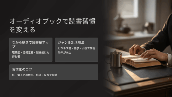 オーディオブックの使い方と効果を専門解説｜ながら聴きで読書習慣が続く仕組み